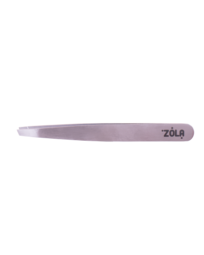 Пінцет професійний для брів SILVER ZOLA (скошений) 2895 фото