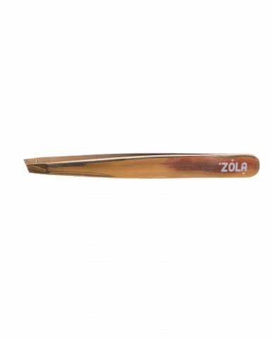 Пінцет професійний для брів GOLD ZOLA (скошений) 2902 фото
