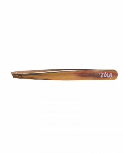 Пінцет професійний для брів GOLD ZOLA (скошений) 2902 фото
