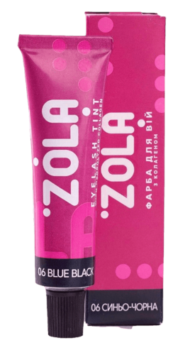 Фарба для вій з колагеном Eyebrow Tint With Collagen 06 Blue-Black ZOLA, 15ml 2843 фото