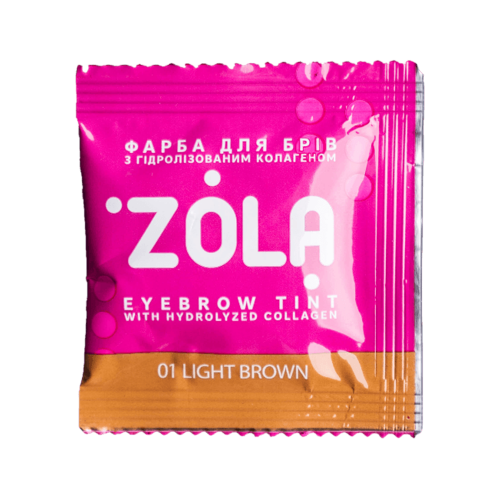 Набір фарб для брів з коллагеном у саше Eyebrow Tint With Collagen (з окисниками) ZOLA (5 кольорів) 2845 фото