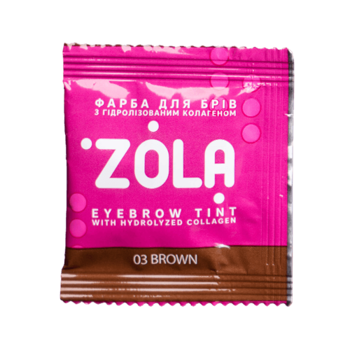 Набір фарб для брів з коллагеном у саше Eyebrow Tint With Collagen (з окисниками) ZOLA (5 кольорів) 2845 фото