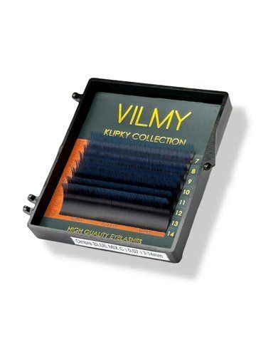 Кольорові вії (синє омбре) VILMY "KLIPKY", 8 ліній 2410 фото