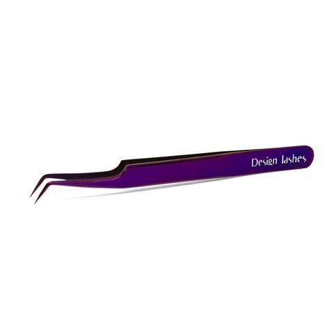 Пінцет L 10мм Design Lashes (фіолетовий) 0802 фото