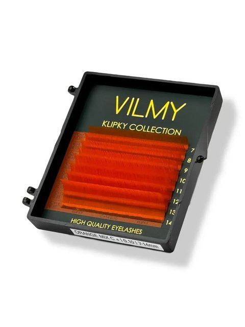 Кольорові вії (orange) VILMY "KLIPKY", 8 ліній 2377 фото
